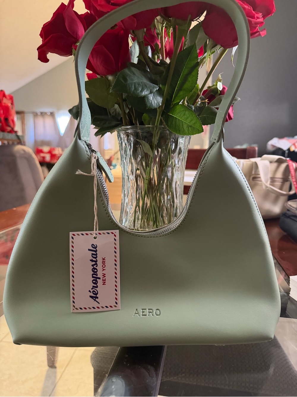 Aeropostale AERO Mint Green Shoulder Bag